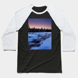 The Quiet Elegance of Pabineau Winter Flow V1 Baseball T-Shirt